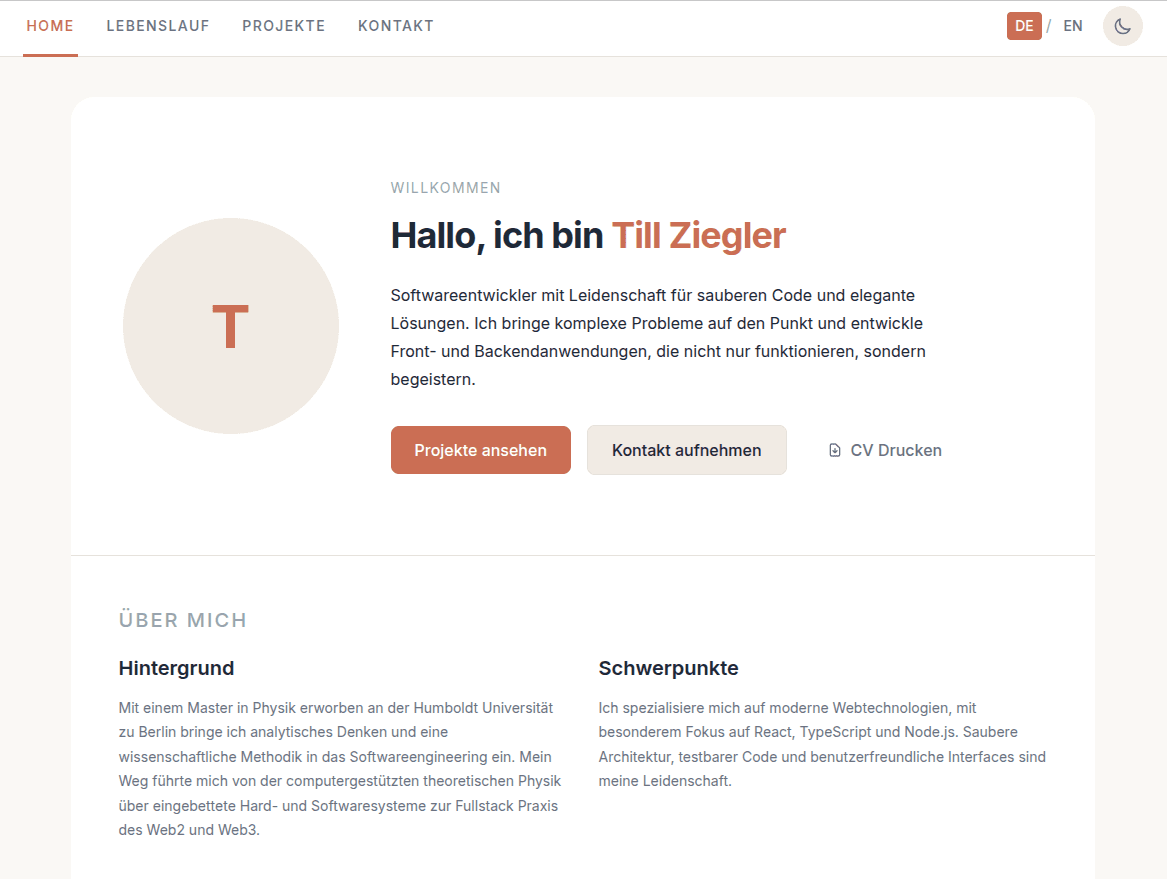 My Personal Website preview